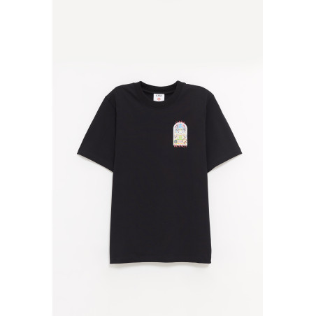 CASABLANCA BLACK TENNIS LANDSCAPE TENNIS LANDSCAPE T SHIRT
